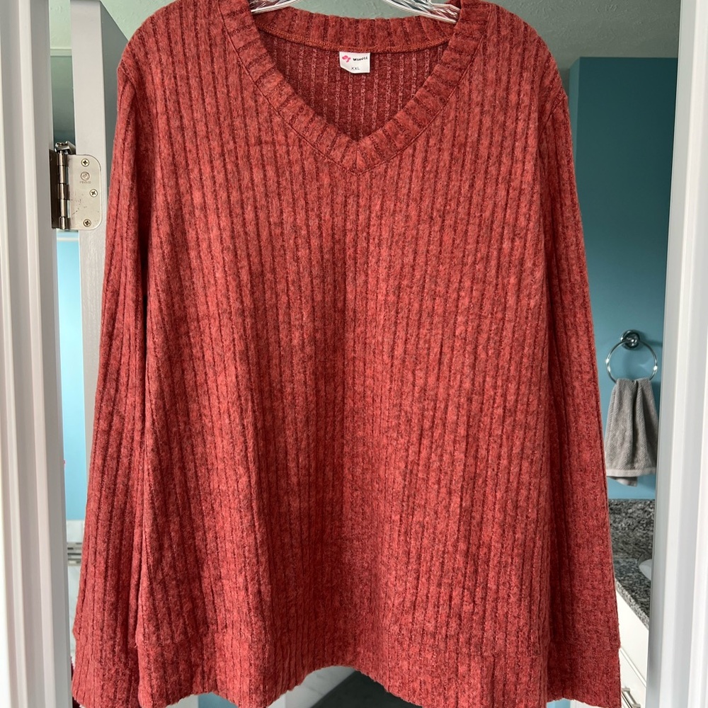 Women's Red Sweater - Crew Neck